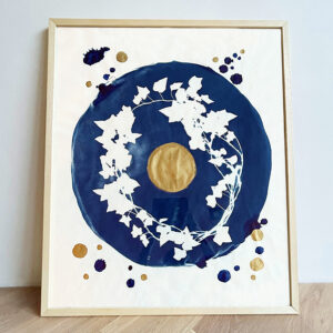 Cyanotype - 2 Round Ivy