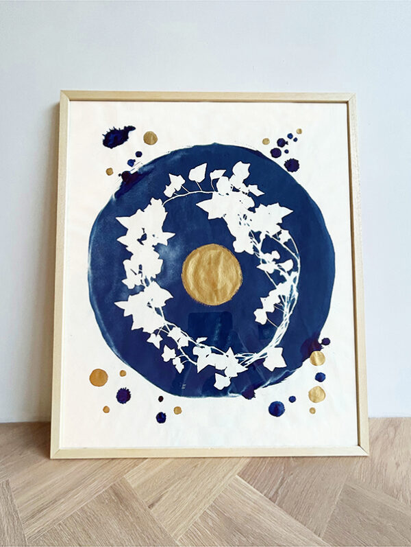Cyanotype - 2 Round Ivy