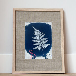 Cyanotype 5 - Fern on cotton