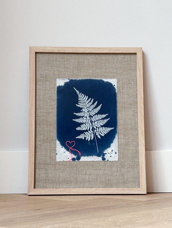 Cyanotype 5 - Fern on cotton