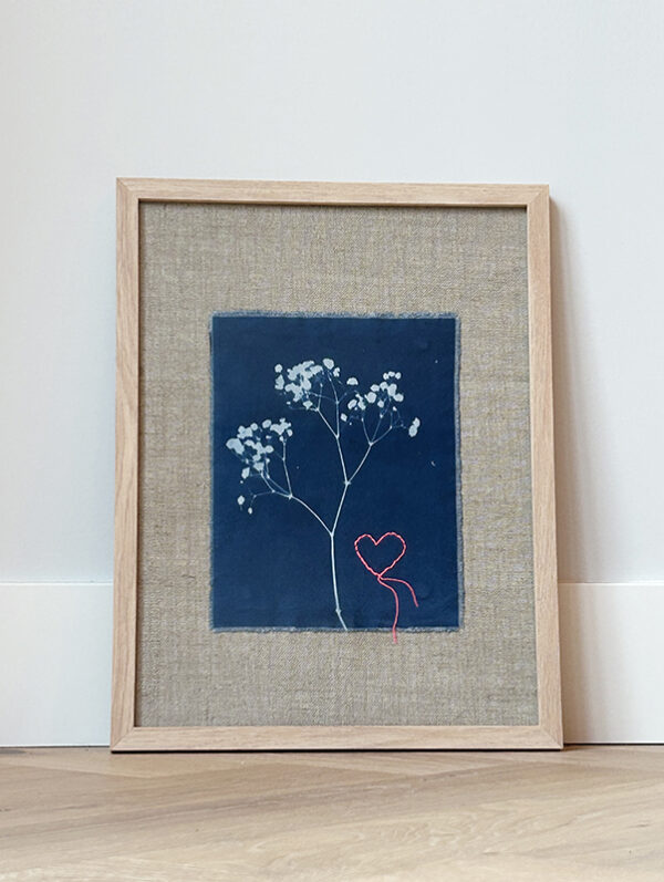 Cyanotype 6 - Gypsophila on cotton